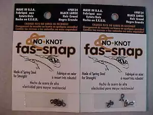 NUEVO SIN NUDO FAS A PRESIÓN L GRANDES SNAPS CAMBIO RÁPIDO SEÑUELOS PLANTILLA GANCHOS negro - Imagen 1 de 4