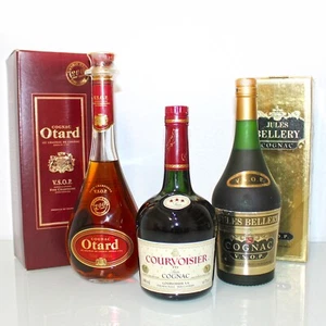 3 x Cognac: Otard VSOP, Courvoisier 3 Sterne Lux, Jules Bellery 0,7l. 40,0%vol. - Bild 1 von 4