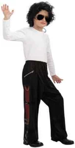 Michael Jackson Bad Buckle Pants Pop Star Fancy Dress Up Halloween Child Costume - Picture 1 of 6