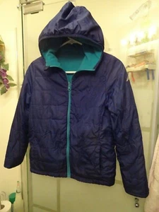 Boys Athletech Reversible Jacket Dark Blue/Teal Fleece - SZ L (10-12) - Picture 1 of 5