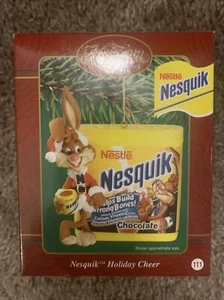 Carlton Karten Nestle Nesquik Holiday Cheer Bunny Weihnachtsschmuck IOB RARITÄT - Bild 1 von 2