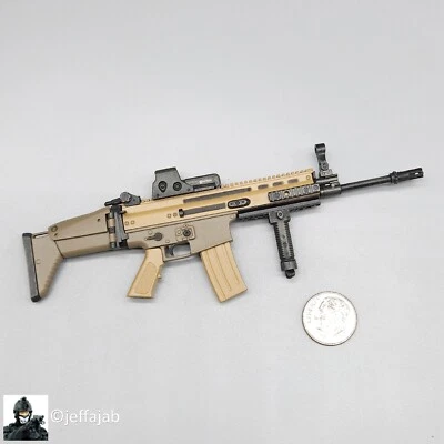 Rifle moderno de armas de fuego SCAR-L STD (TAN) 1:6 Hot Toys para figuras de 12" Foto 1 de 4