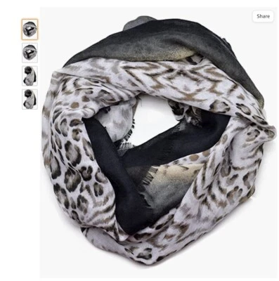 Bufanda Bcbgeneration para mujer Galaxy LUX Leopardo Infinity Loop infinity 27x 33 Foto 1 de 2