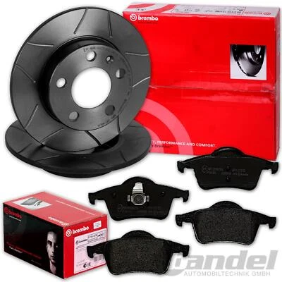Brembo DISCOS DE FRENO RANURADOS + PASTILLAS TRASERAS para VOLVO V70 II XC70 S60 S80 - Imagen 1 de 2
