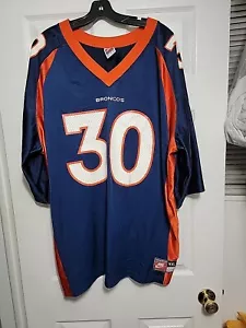 Denver Broncos Terrell Davis Jersey Mens Size 2XL Blue Nike - Picture 1 of 10