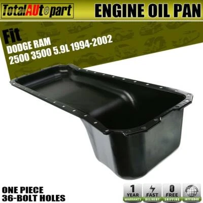 Engine Oil Pan w/o Gasket for Dodge Base Ram 2500 3500 I6 5.9L 2002 05080632AA - Image 1 of 4