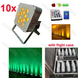 10x Battery Powered Uplights 12*12W RGBWAUV Wireless Dj Club Party Stage Lights - Picture 1 of 8