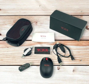 TUMI Travel Mini Computer Kit Wireless Laser Mouse USB w/ Pouch New - Picture 1 of 12