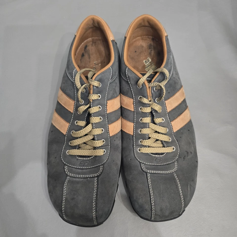 Zapatos Skechers Para Hombre Talla 11 Gamuza Rayas Informales Con Cordones Cómodos SN 60360 Foto 1 de 4