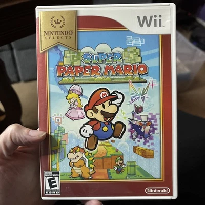 Super Paper Mario Nintendo Wii 2007 Case Disc Booklet Great Condition - Image 1 of 3