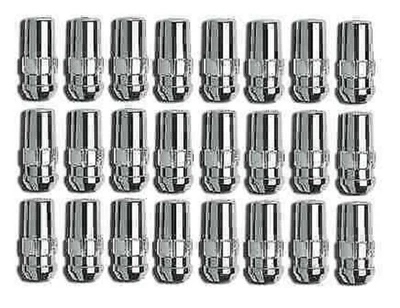 Gorilla 6-Lug System 14mm x 1.5 Thread Chrome Duplex Acorn Wheel Locks Set of 24 — 第 1/3 张图片
