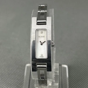 Gucci 3900L Damenuhr Silber S.Stahl Diamant MOP Zifferblatt Swiss Made Neue Batterie - Bild 1 von 23