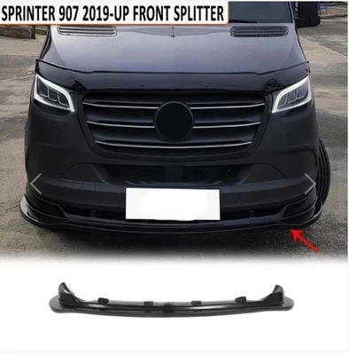 EKTA AUTO PLAST Fits Mercedes Sprinter 2018+ FRONT ABS FRONT SPLITTER BUMPER LIP SPOILER ADD ON