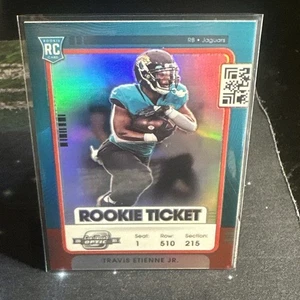 Biglietto Contenders Optic 2021 - Travis Etienne JAGUARS #92 Rookie Red Prizm /175 - Foto 1 di 2