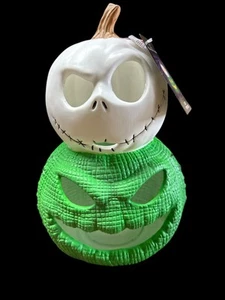 Nightmare Before Christmas Light Up Pumpkin Decor 12" Jack Skellington & Oogie - Picture 1 of 2