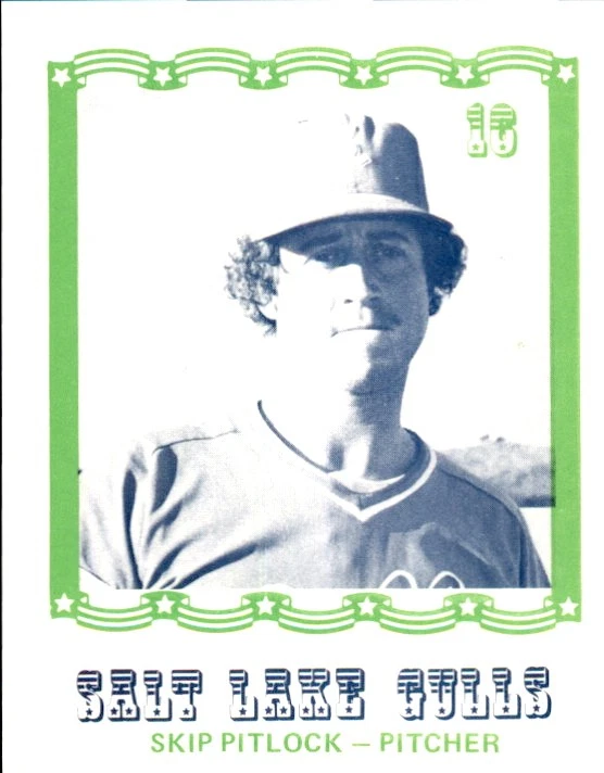 1976 Salt Lake City Gulls Caruso #16 Skip Pitlock - NM Blank Back Baseball Card - Image 1 of 1