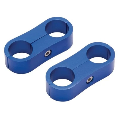 Separador de manguera Russell 654332; aluminio anodizado azul 2-12AN Foto 1 de 4