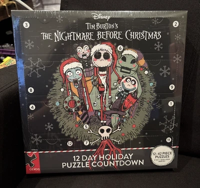DISNEY Nightmare Before Christmas 12-Day Puzzle Countdown Advent NEW Sealed - Image 1 of 3