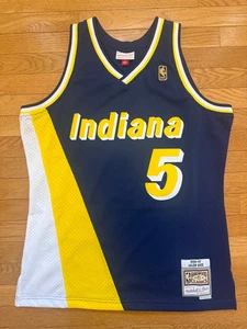 100% Authentic Jalen Rose Mitchell & Ness 96 97 Pacers Trikot Größe L 44 Herren - Bild 1 von 5