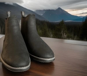 UGG MEN UNION CHELSEA WEATHER 1112362 SCHWARZ GRÖSSE 10 STIEFEL WASSERDICHT LEDER (NEU - Bild 1 von 12