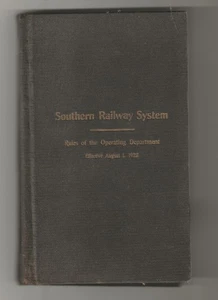Libro de Reglas del Departamento de Operaciones del Sistema Ferroviario del Sur de 1923 de colección - Imagen 1 de 2