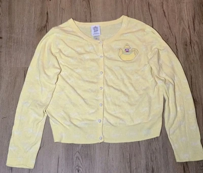 Disney Parks Dress Shop Alice in Wonderland 1X Cardigan Yellow Teapot Dormouse - Image 1 of 4