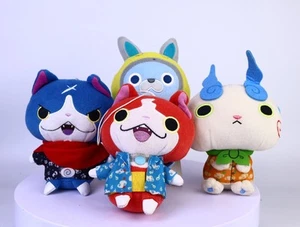 Lot 4 Yo-kai Watch Hawaii Aloha Plush Set Jibanyan Komasan Usapyon Hovernyan - Picture 1 of 9