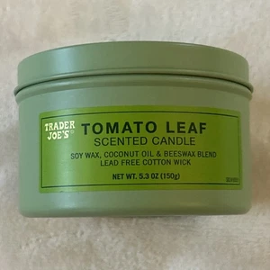Trader Joe's Scented Candle Tomato Leaf Soy Coconut Beeswax Blend 5.3 oz HTF - Picture 1 of 6