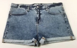 New Wild Fable Denim Shorts Womens 18 34 Blue Faded High Rise Zipper Fly Stretch - Picture 1 of 12