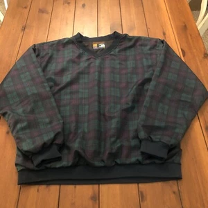 FORRESTER'S Performance Blue Green Plaid Pullover GOLF Windbreaker Jacket LARGE - Imagen 1 de 16
