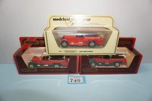 Matchbox Models of Yesteryear Y6 1920 Rolls-Royce Fire Engine X 3 Boxed - Picture 1 of 4