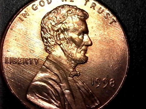 1998 P Lincoln Cent Wide AM, Red UNC See pics Free shipping Cover