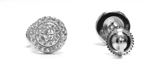  925 Sterling Silber Zirkon Ohrstecker, Muttertagsgeschenk - Bild 1 von 2
