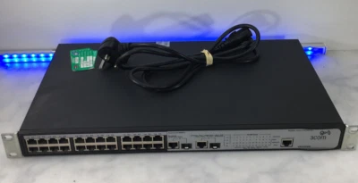 3Com 3cblsf26pwrh 24 Port 10/100 POE Ethernet Switch with Rackmount Ears  #G5 - Image 1 of 2