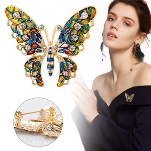 Spilla scialle spilla farfalla ciondolo fata ninfa stile liberty vintage gioielli - Foto 1 di 9