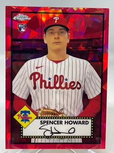 Spencer Howard 2021 Topps Chrome Platinum Anniversary Rookie Red Atomic #065/100 - Picture 1 of 6