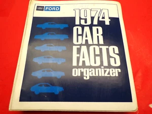 1974 FORD CAR DEALER SHOWROOM SALES FACTS ALBUM / ORIG. MUSTANG TORINO T-BIRD - Picture 1 of 11
