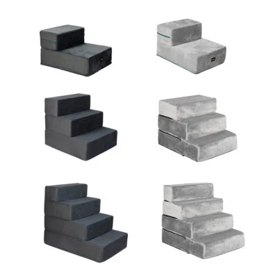 Pawz Pet Ramp Memory Foam Dog Steps Stairs Portable Cat Foldable Ladder For Bed - image 1 of 4