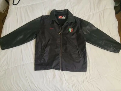 Nike Auténtica 2001 IIHF Italia Italiana Hockey sobre Hielo Chaqueta de Cuero L Grande RARA LG Foto 1 de 4