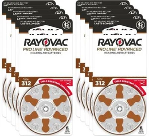 Rayovac Proline Advanced Hearing Aid Batteries | Size 312 (60 pack) - Picture 1 of 2