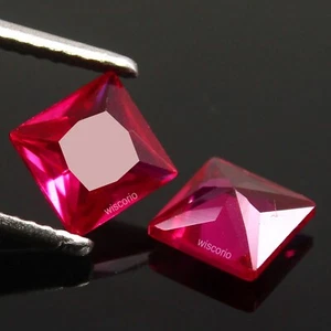 Coppia Principesse Certificate Naturali Mogok Sangue di Piccione Rosso Rubino 5,00 MM AAA+ Gemme - Foto 1 di 6