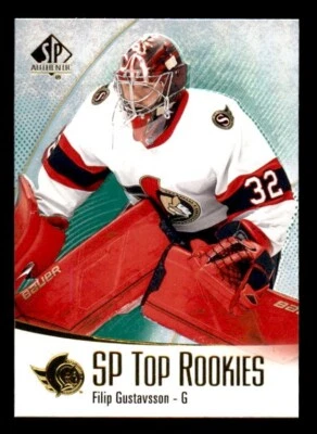 2021-22 SP Authentic Top Rookies Green #TR21 Filip Gustavsson Sens Rookie - Image 1 of 2