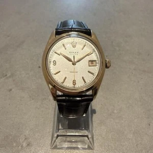 Rolex Oyster Date Chronometer Solid Gold Antique Vintage Hand Winding Wristwatch - Picture 1 of 11