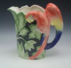 FITZ AND FLOYD MAIOLICA GRANDE 1.1/2 QUARTO PAPPAGALLO BROCCA GRANDE 1986 - Foto 1 di 8