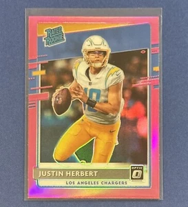 2020 Panini Donruss Optic Preview Justin Herbert Rated Rookie Pink -Pack Fresh💎 - Picture 1 of 7