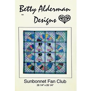 Sunbonnet Fan Club Quilt PATTERN #055 by Betty Alderman Designs Sunbonnet Sue - Picture 1 of 7