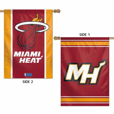 MIAMI HEAT DOUBLE SIDED VERTICAL HOUSE FLAG 28"X40" NBA LICENSED Cover