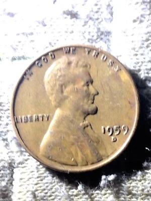 1959 D Bronze Error Lincoln Memorial Cent - Image 1 of 4