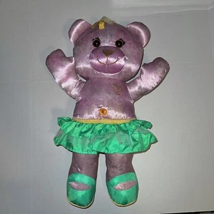 Tyco Doodle Bär Plüschtier lila/rosa glänzend Y2K Spielzeug Plüschtier Kuschelbär - Bild 1 von 8