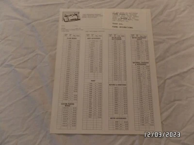 Parma Vintage Años 80 Lista de Piezas Radio Control Coches RC Como Nuevos Sin Usar Foto 1 de 2